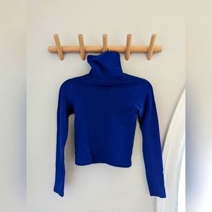 American Apparel bright blue turtleneck